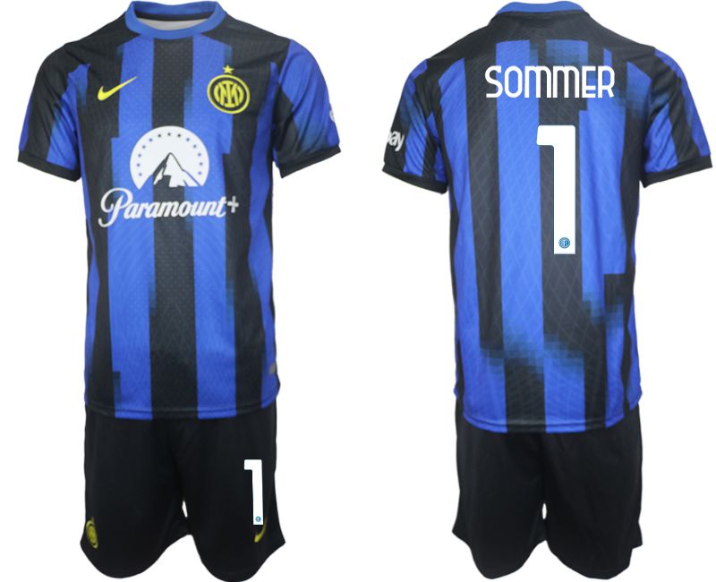 Men 2023-2024 Club Inter Milan home blue 1 Soccer Jersey